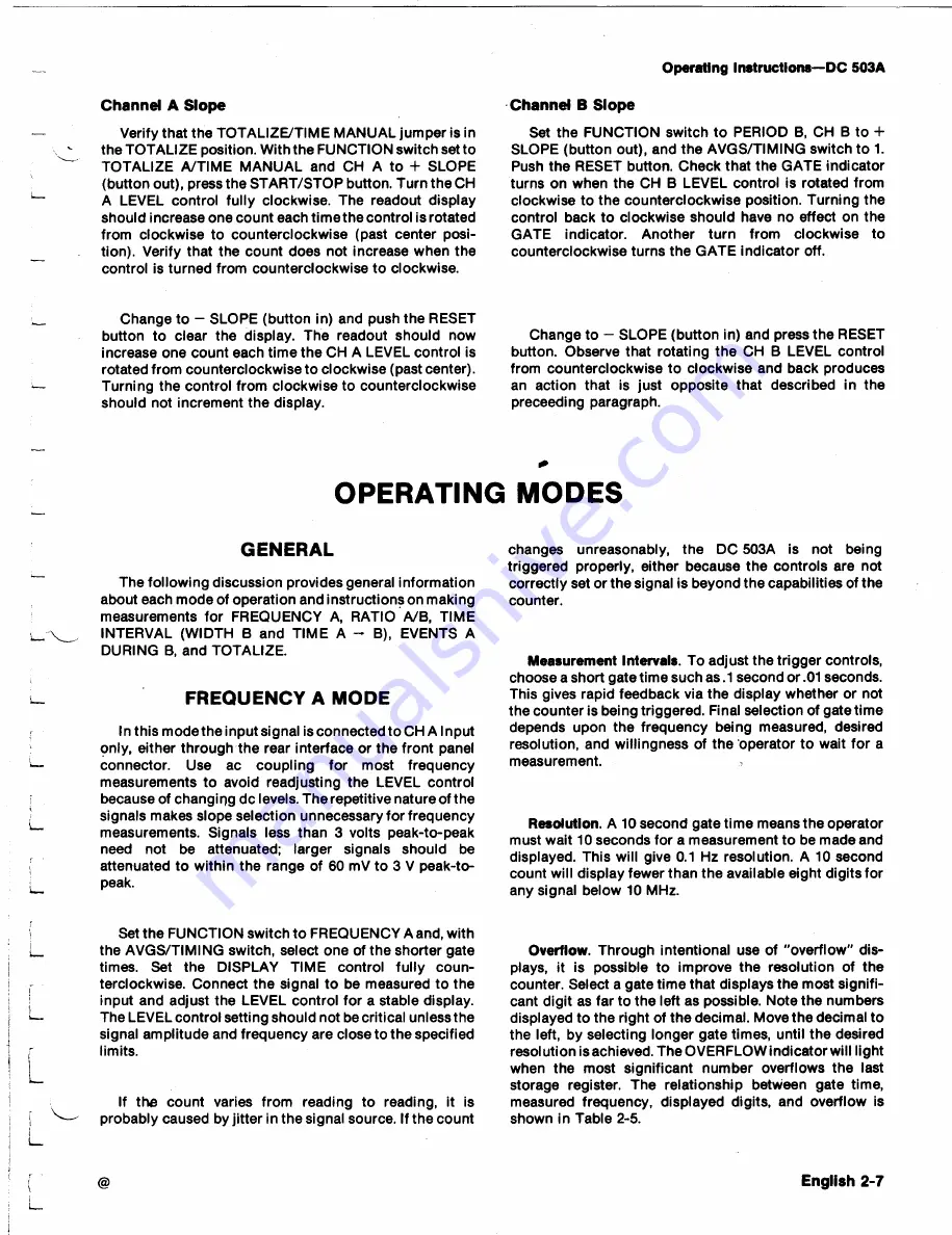 Tektronix DC503a Instruction Manual Download Page 31