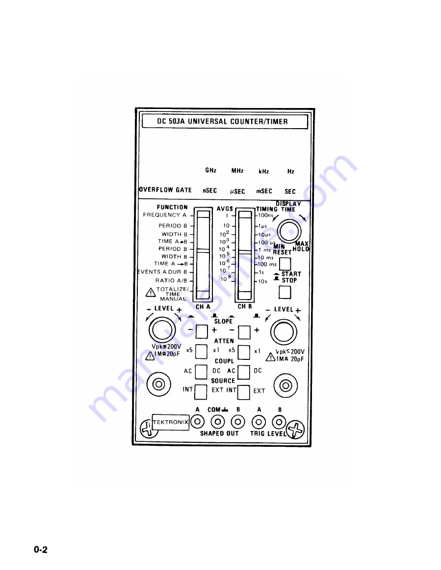 Tektronix DC503a Instruction Manual Download Page 186