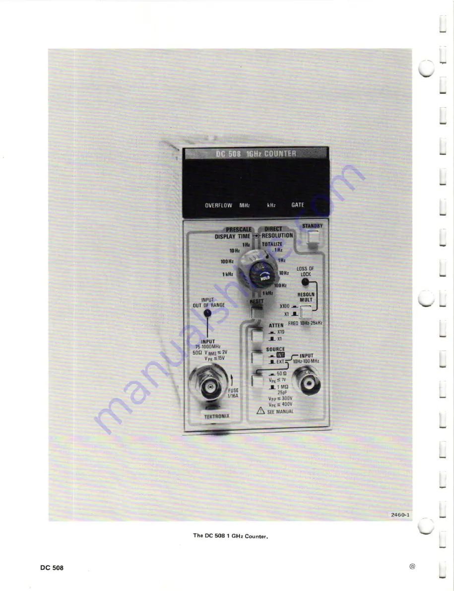 Tektronix DC508 Instruction Manual Download Page 6