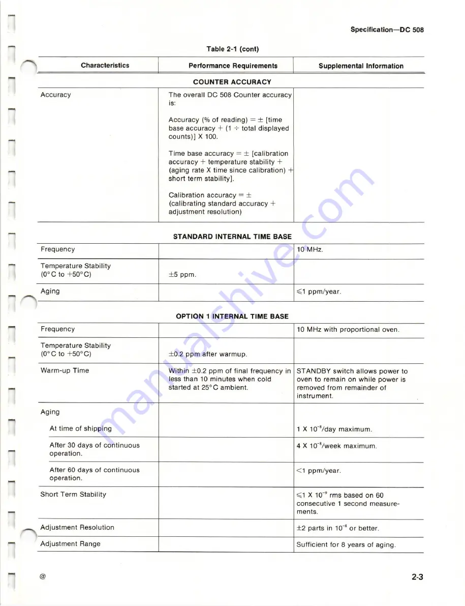 Tektronix DC508 Instruction Manual Download Page 14