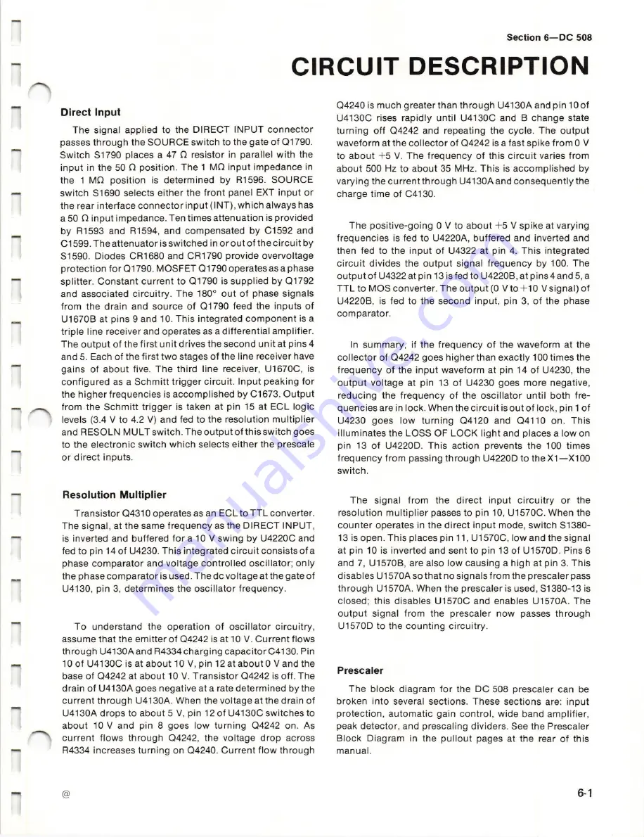 Tektronix DC508 Instruction Manual Download Page 27