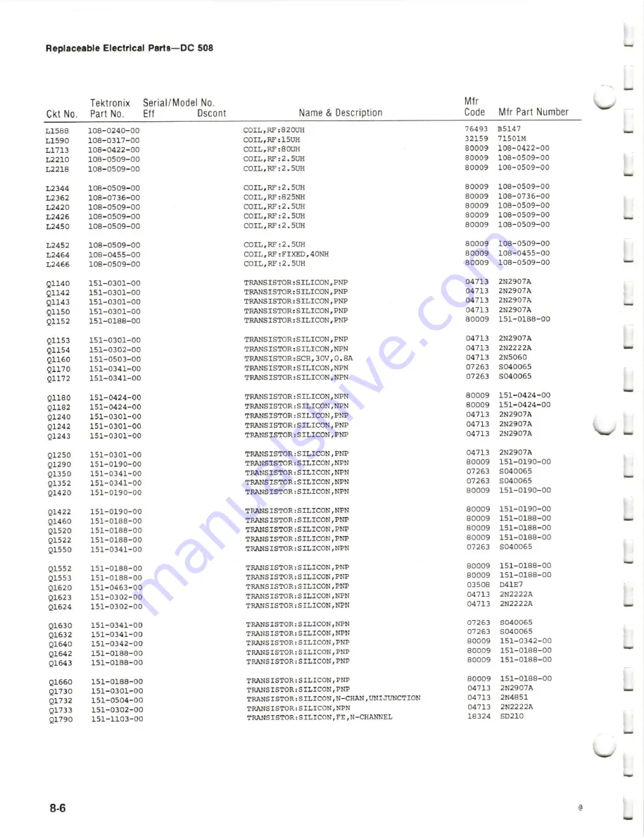 Tektronix DC508 Instruction Manual Download Page 40