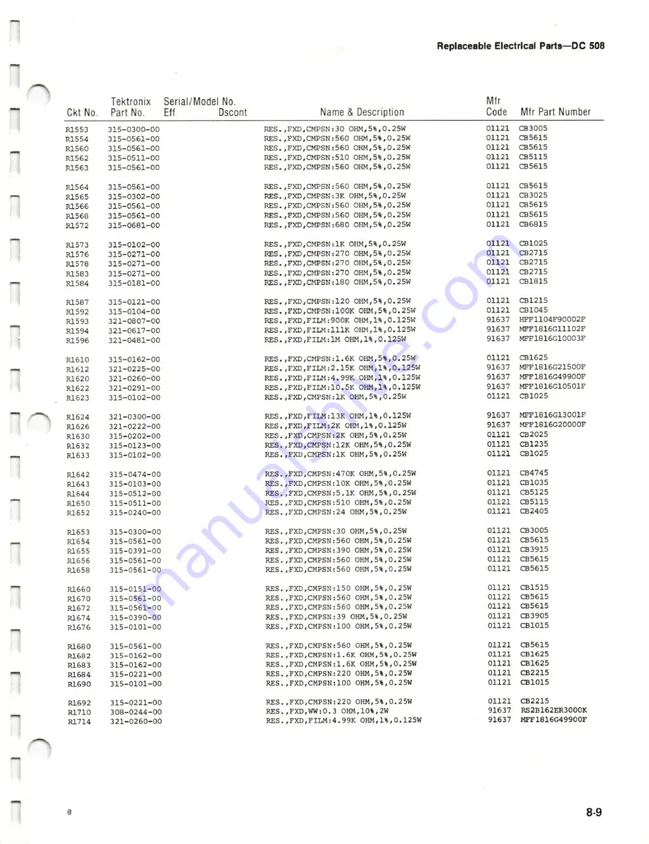 Tektronix DC508 Instruction Manual Download Page 43