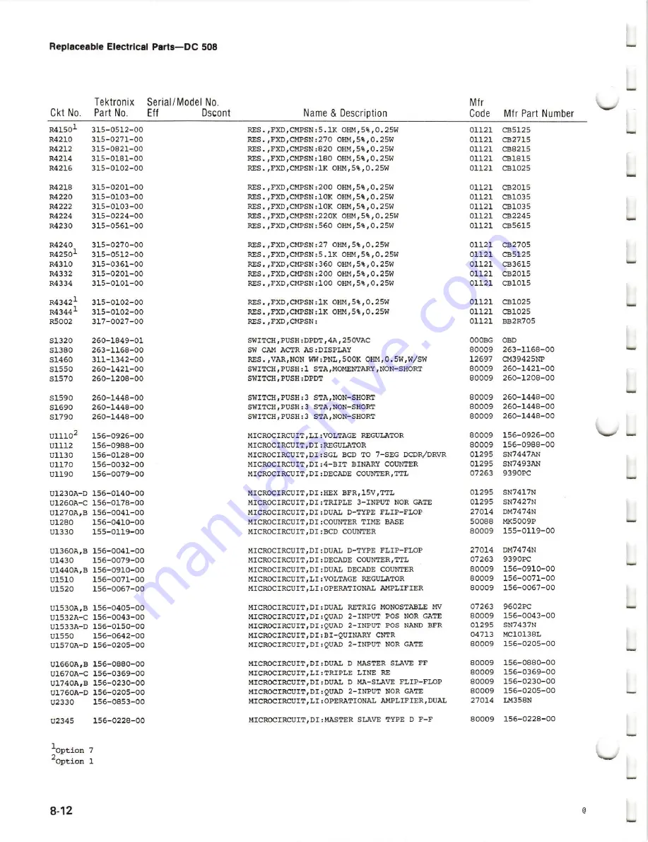 Tektronix DC508 Instruction Manual Download Page 46