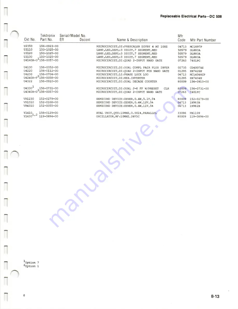 Tektronix DC508 Instruction Manual Download Page 47