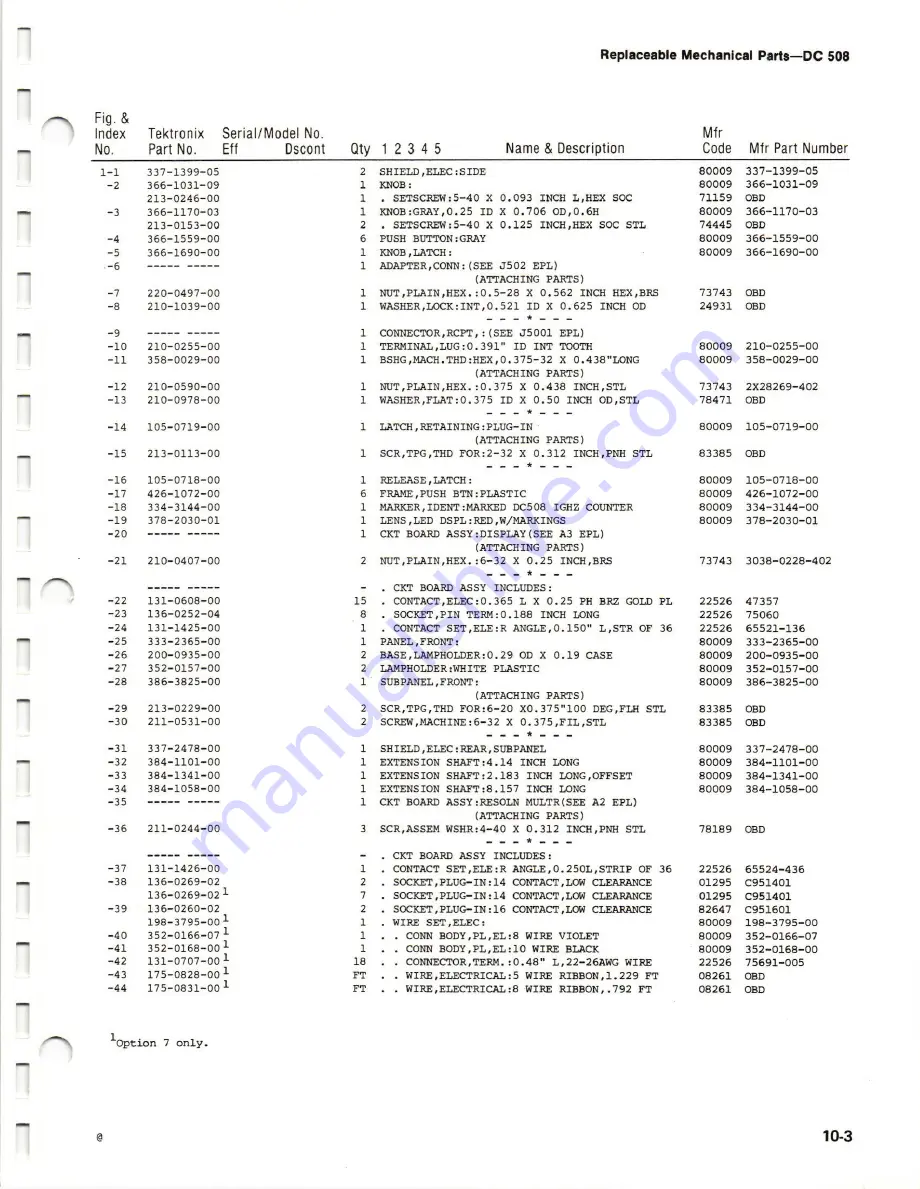 Tektronix DC508 Instruction Manual Download Page 64