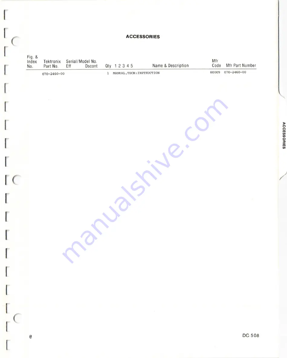 Tektronix DC508 Instruction Manual Download Page 69