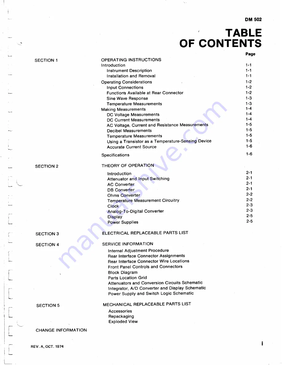 Tektronix DM 502 Скачать руководство пользователя страница 4