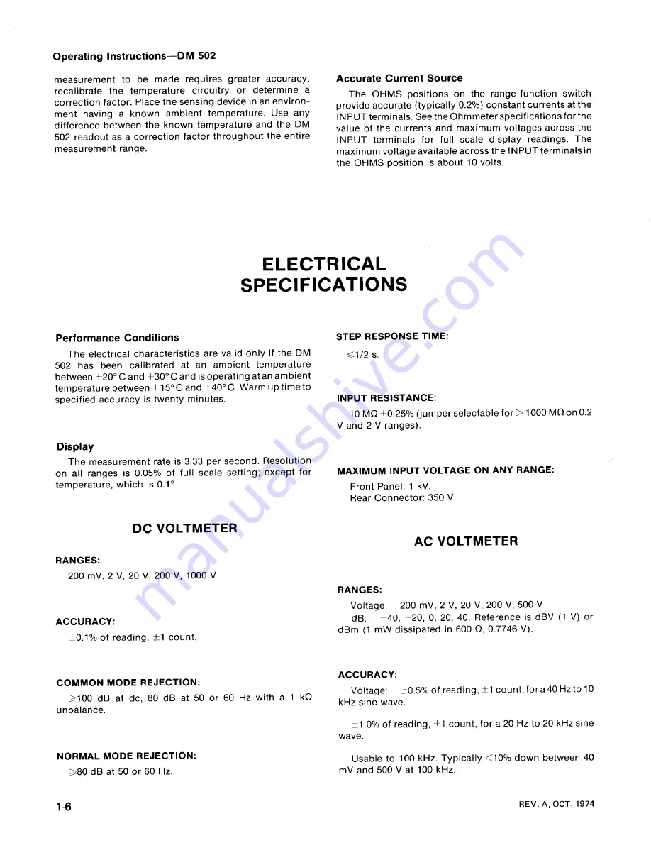 Tektronix DM 502 Instruction Manual Download Page 11