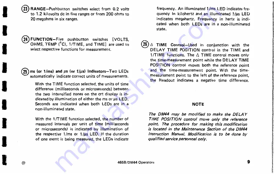 Tektronix DM44 Instruction Manual Download Page 19