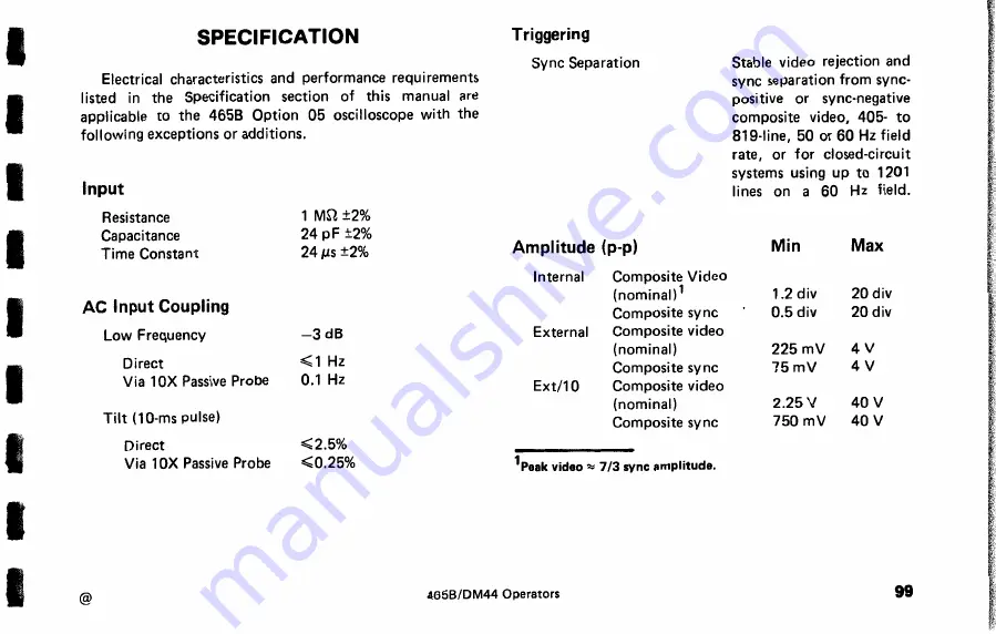 Tektronix DM44 Instruction Manual Download Page 109