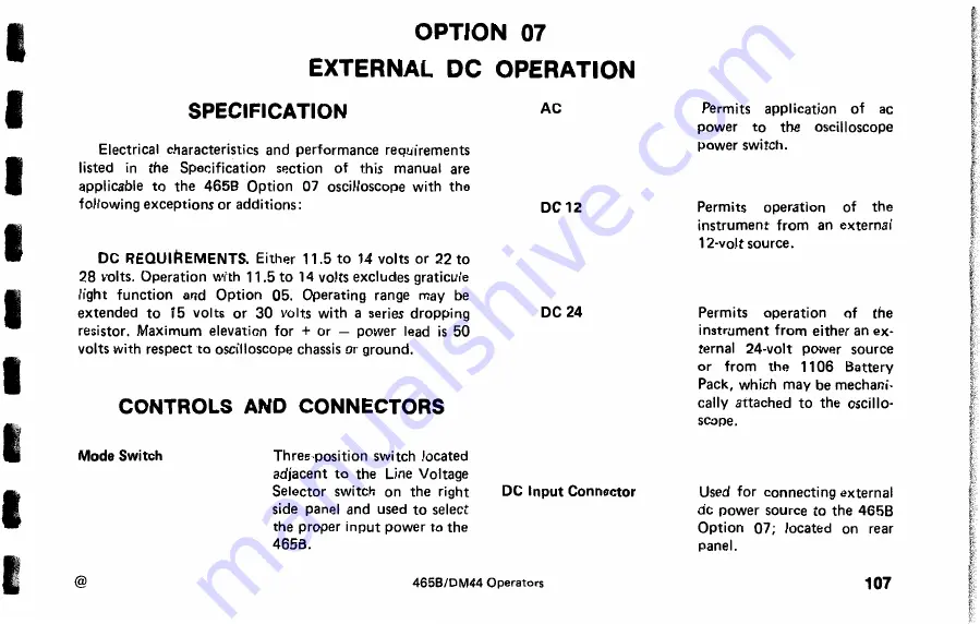 Tektronix DM44 Instruction Manual Download Page 117