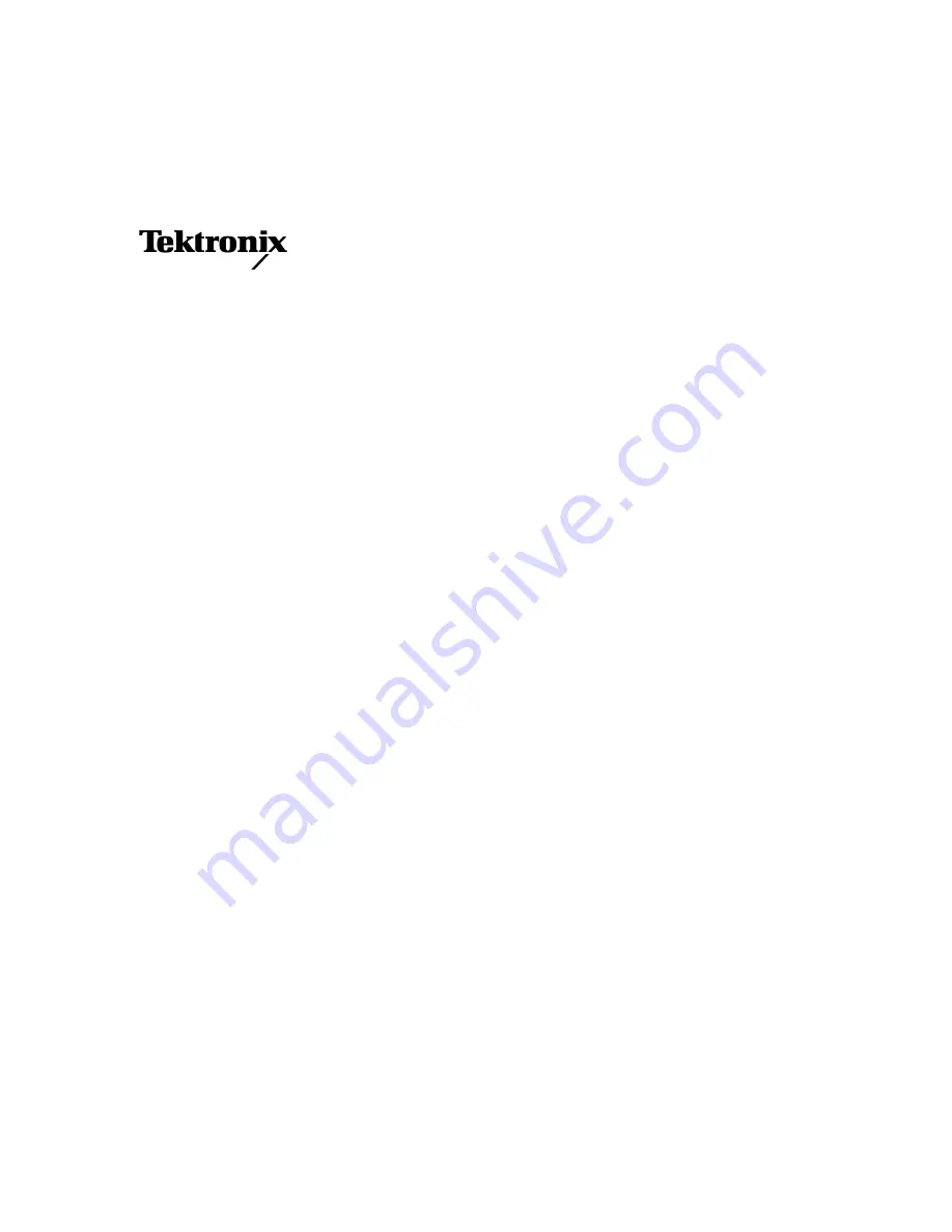 Tektronix DTG5078 User Manual Download Page 1