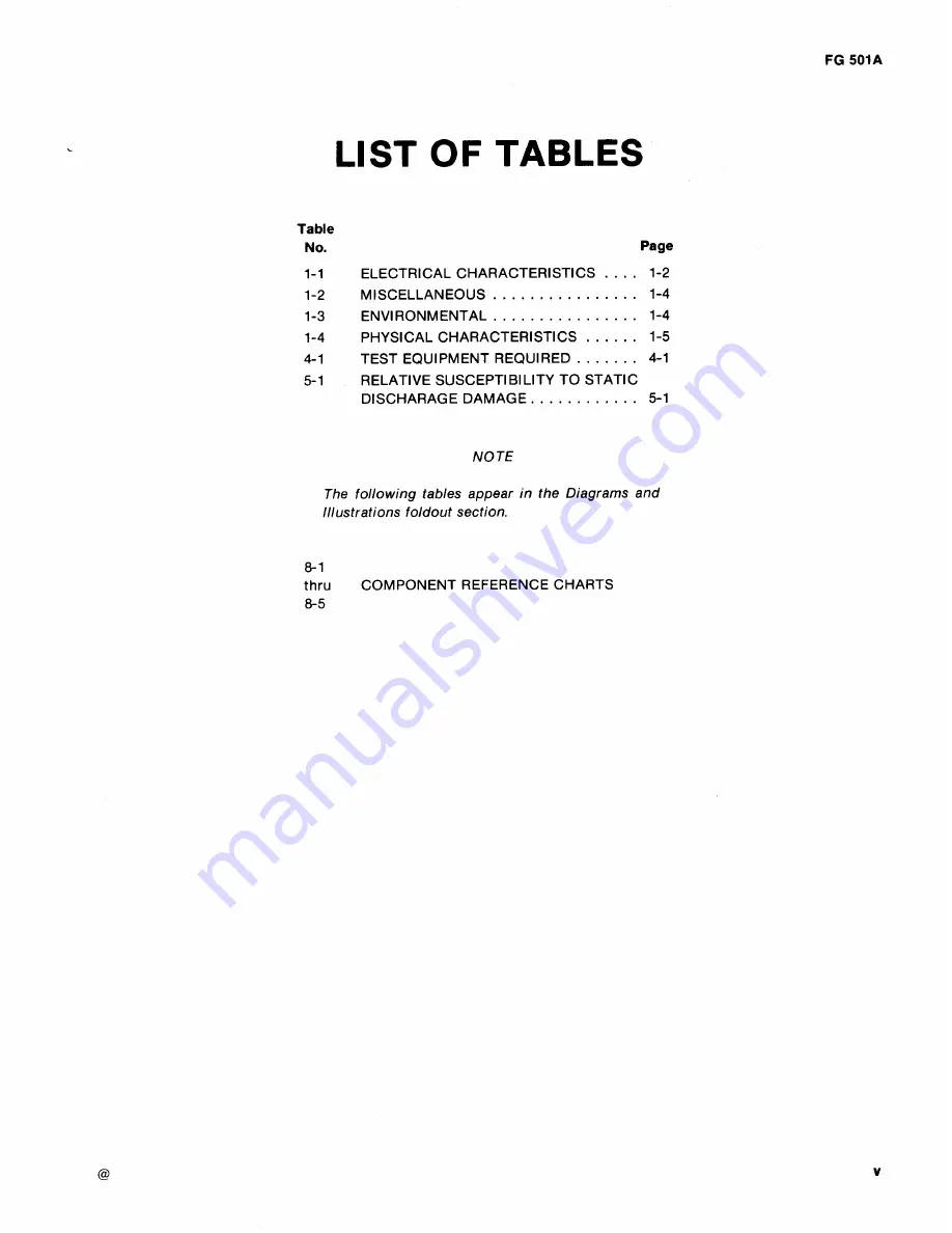 Tektronix FG501A Instruction Manual Download Page 8