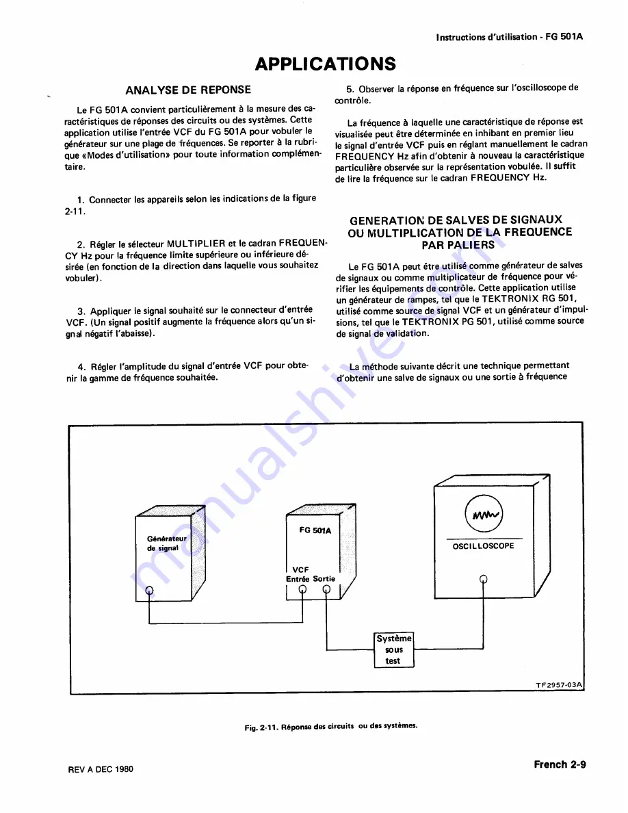 Tektronix FG501A Скачать руководство пользователя страница 35