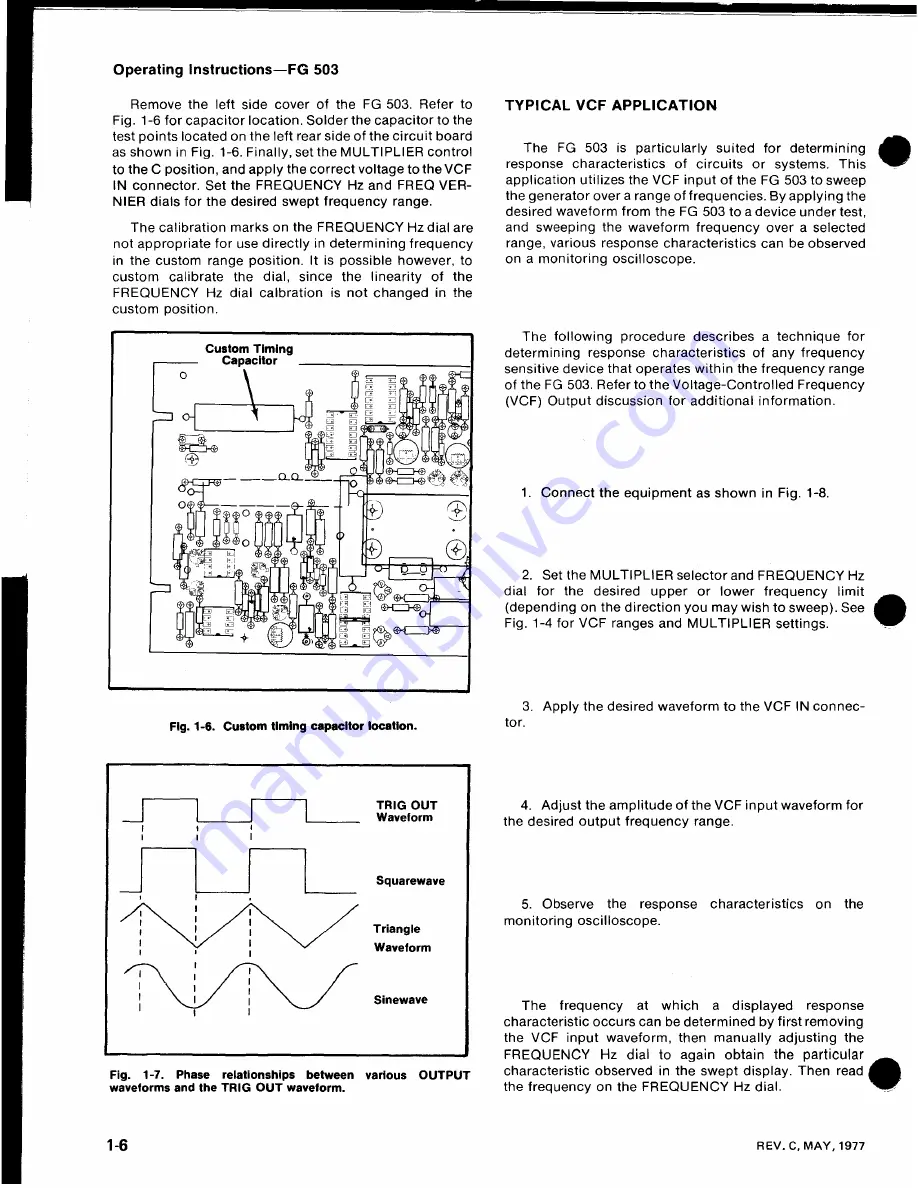 Tektronix FG503 Instruction Manual Download Page 10