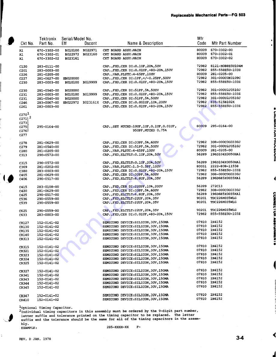 Tektronix FG503 Instruction Manual Download Page 19