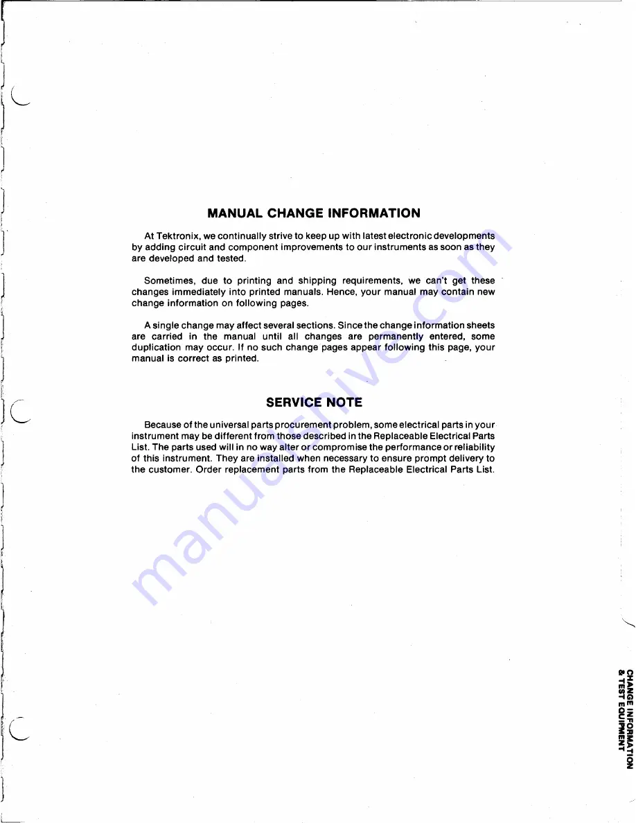 Tektronix FG503 Instruction Manual Download Page 49