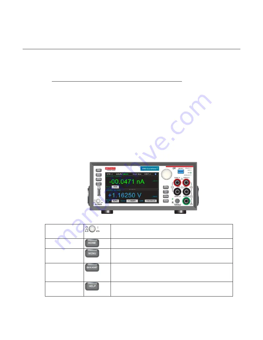 Tektronix Keithley SourceMeter 2450 User Manual Download Page 14