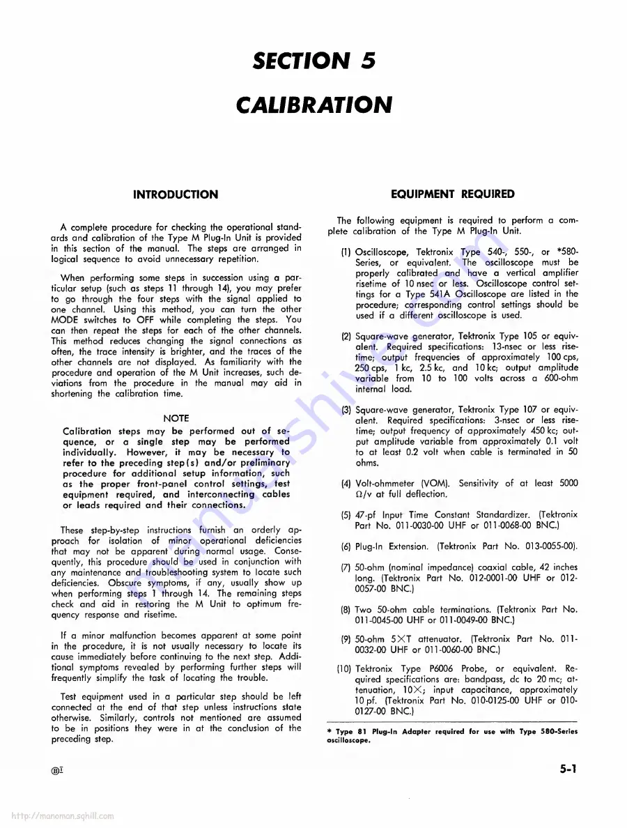 Tektronix M 531 Instruction Manual Download Page 31