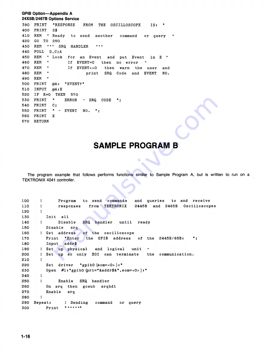 Tektronix Option 01 Service Manual Download Page 30