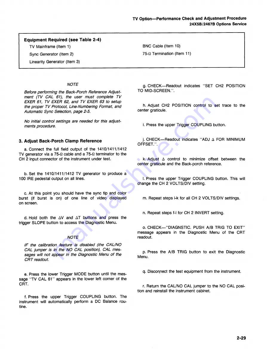 Tektronix Option 01 Service Manual Download Page 67