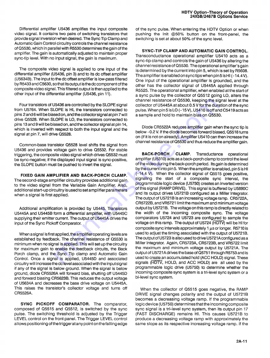 Tektronix Option 01 Service Manual Download Page 79