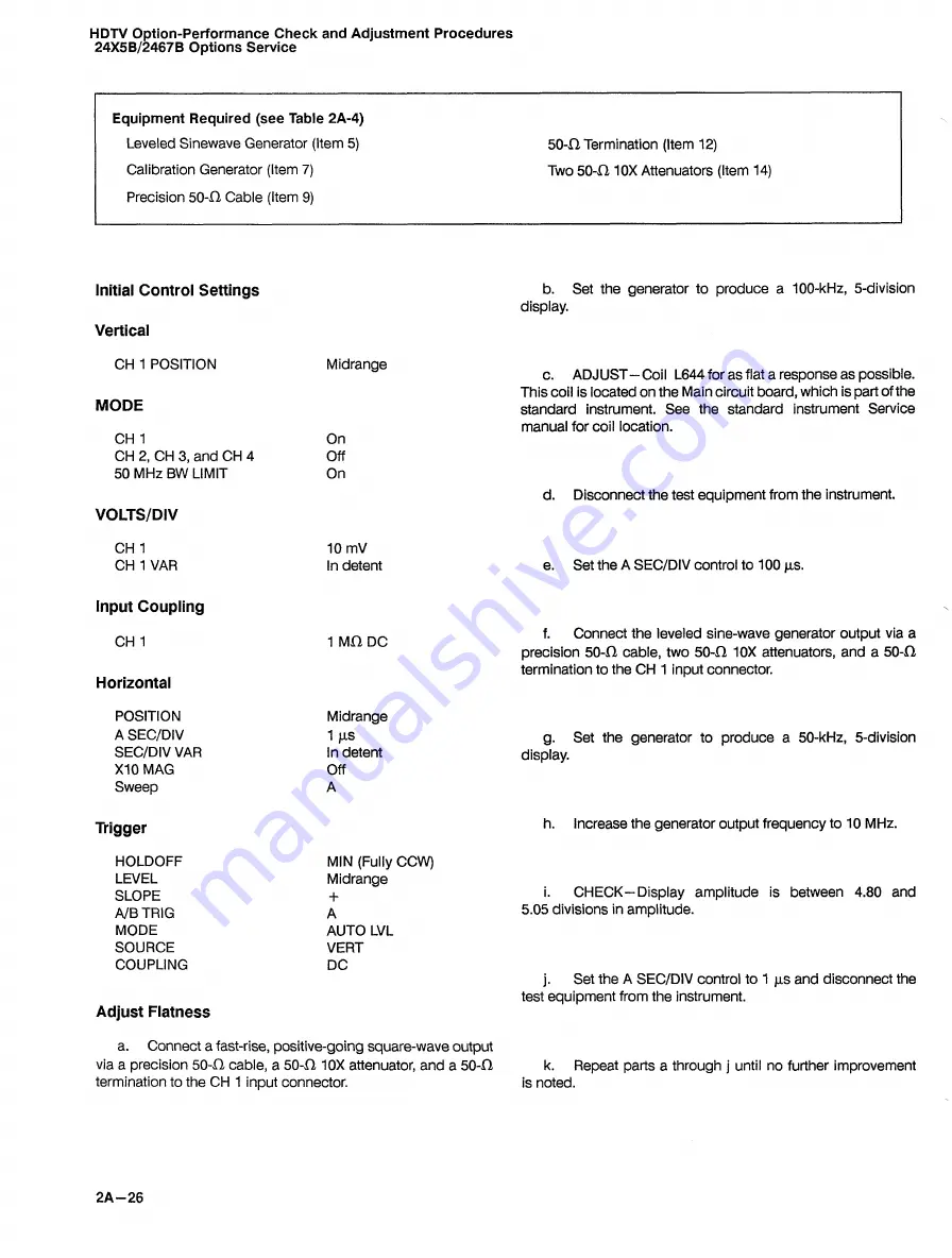 Tektronix Option 01 Скачать руководство пользователя страница 94