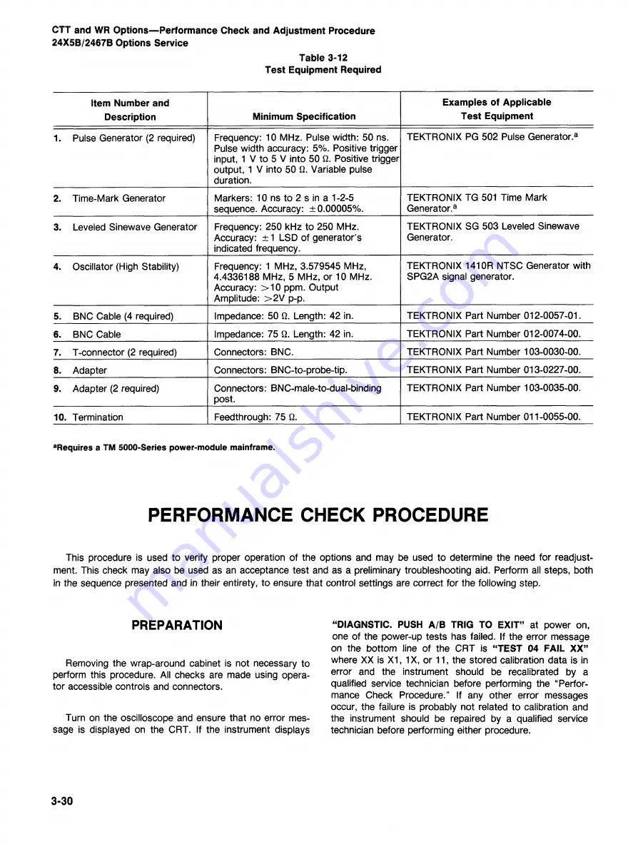 Tektronix Option 01 Service Manual Download Page 132