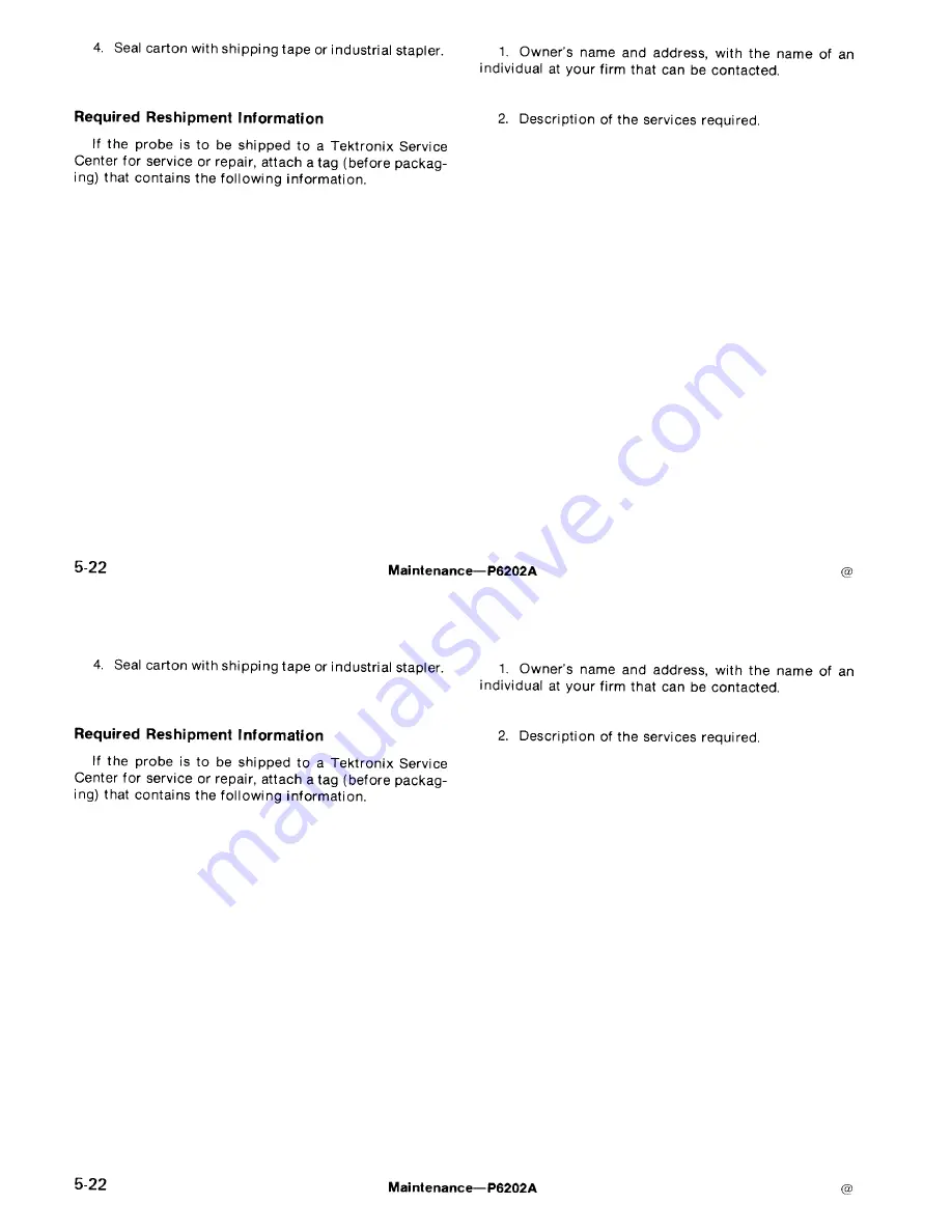 Tektronix P6202A Instruction Manual Download Page 80