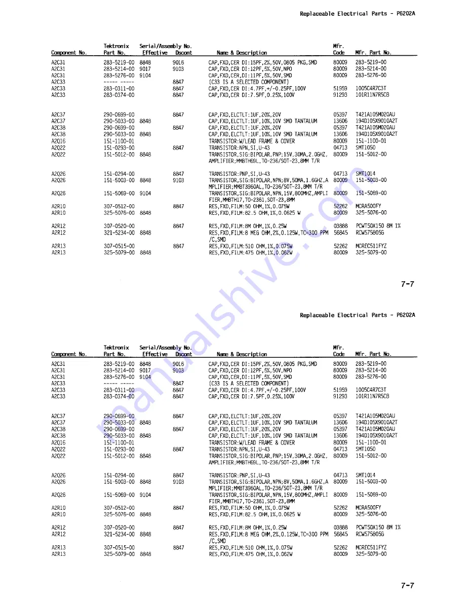 Tektronix P6202A Скачать руководство пользователя страница 89