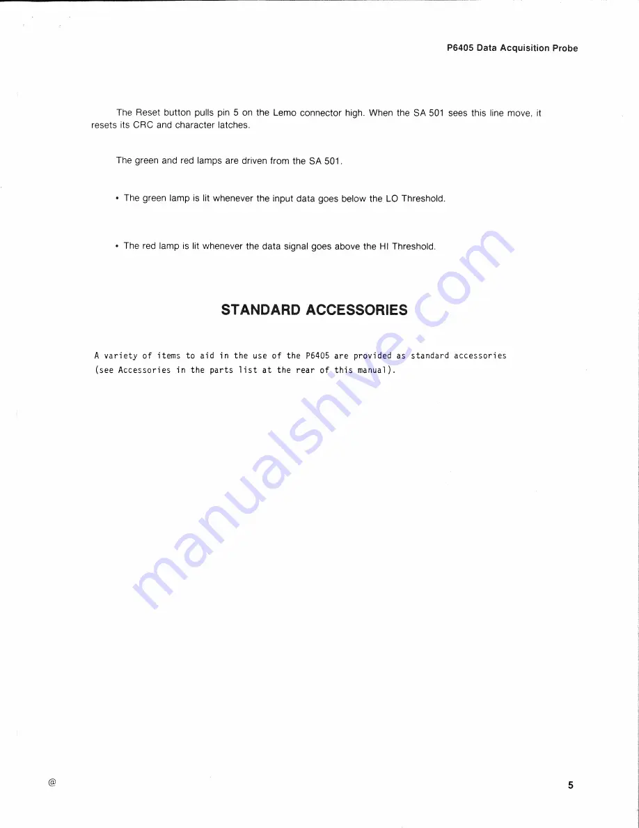 Tektronix P6405 Instructions Manual Download Page 5