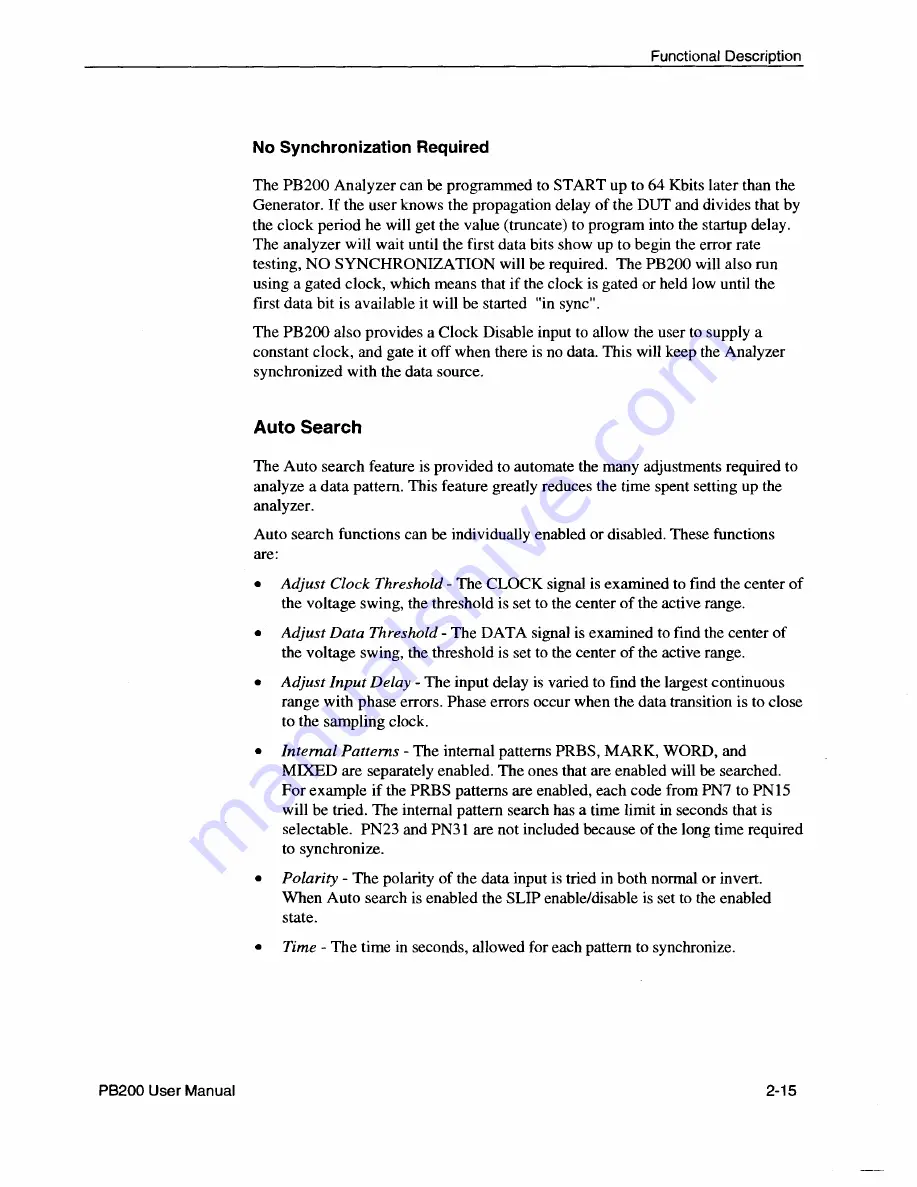 Tektronix packetBERT 200 User Manual Download Page 52