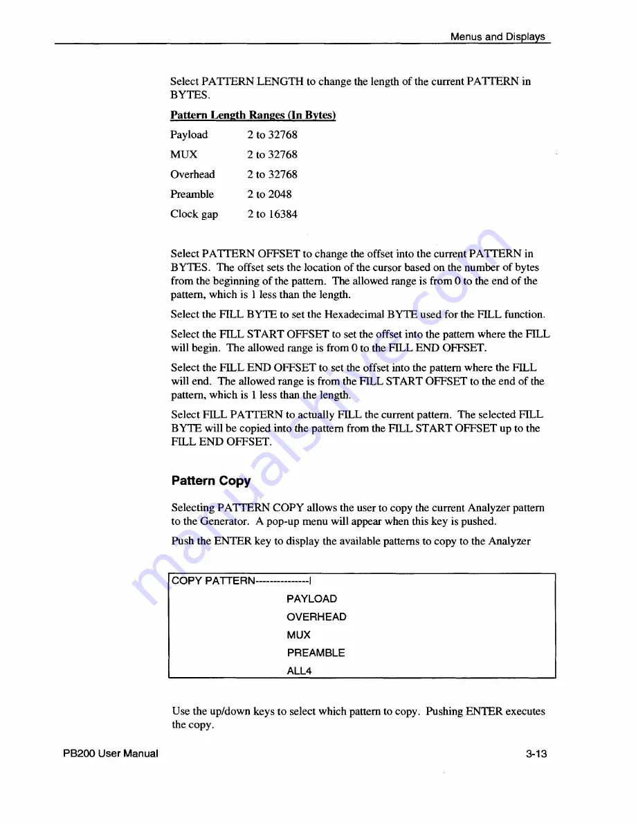 Tektronix packetBERT 200 User Manual Download Page 85