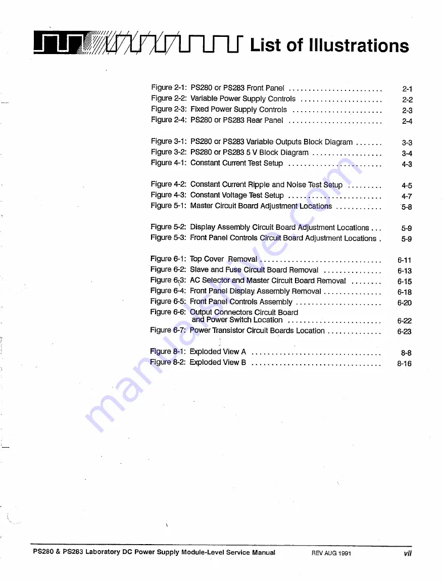 Tektronix PS280 Скачать руководство пользователя страница 6