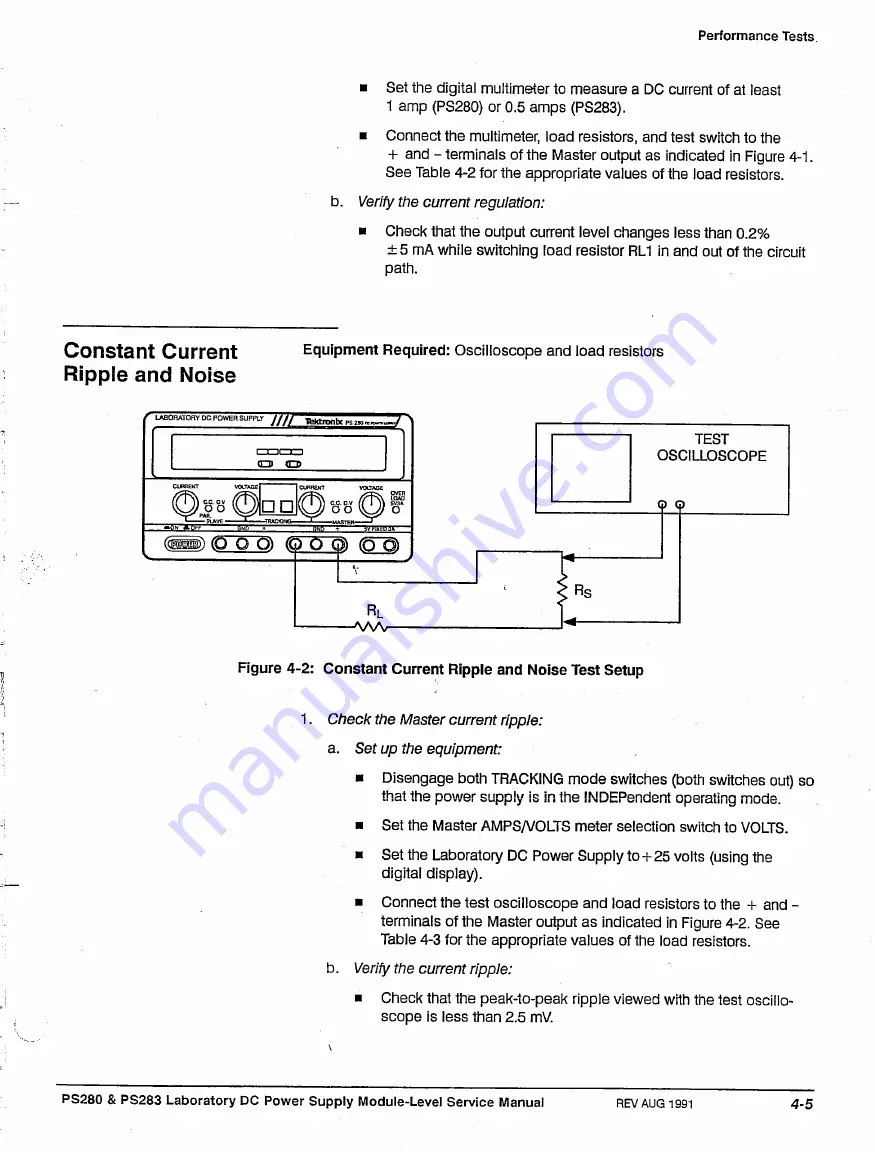 Tektronix PS280 Скачать руководство пользователя страница 30