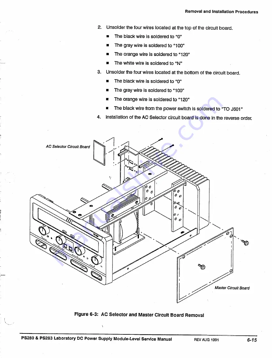 Tektronix PS280 Скачать руководство пользователя страница 57