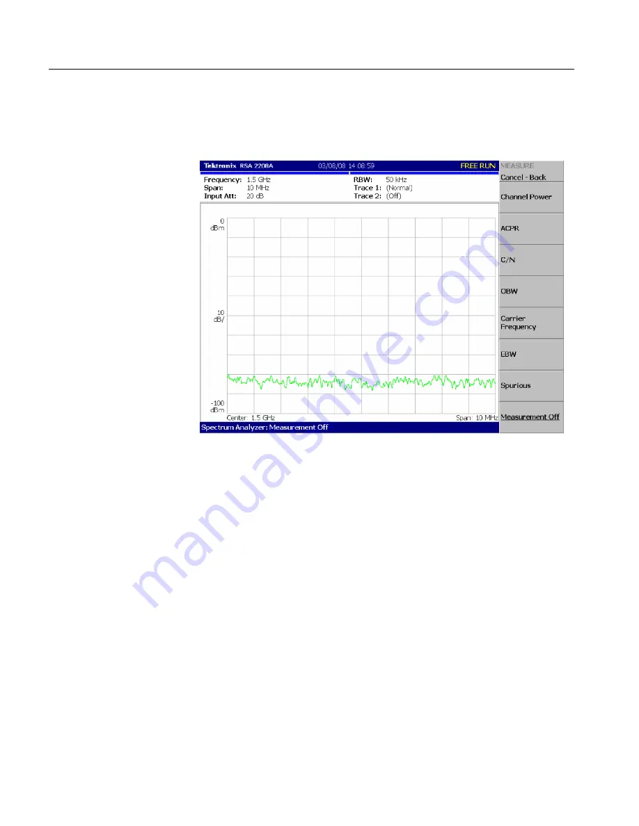 Tektronix RSA2200A Скачать руководство пользователя страница 86