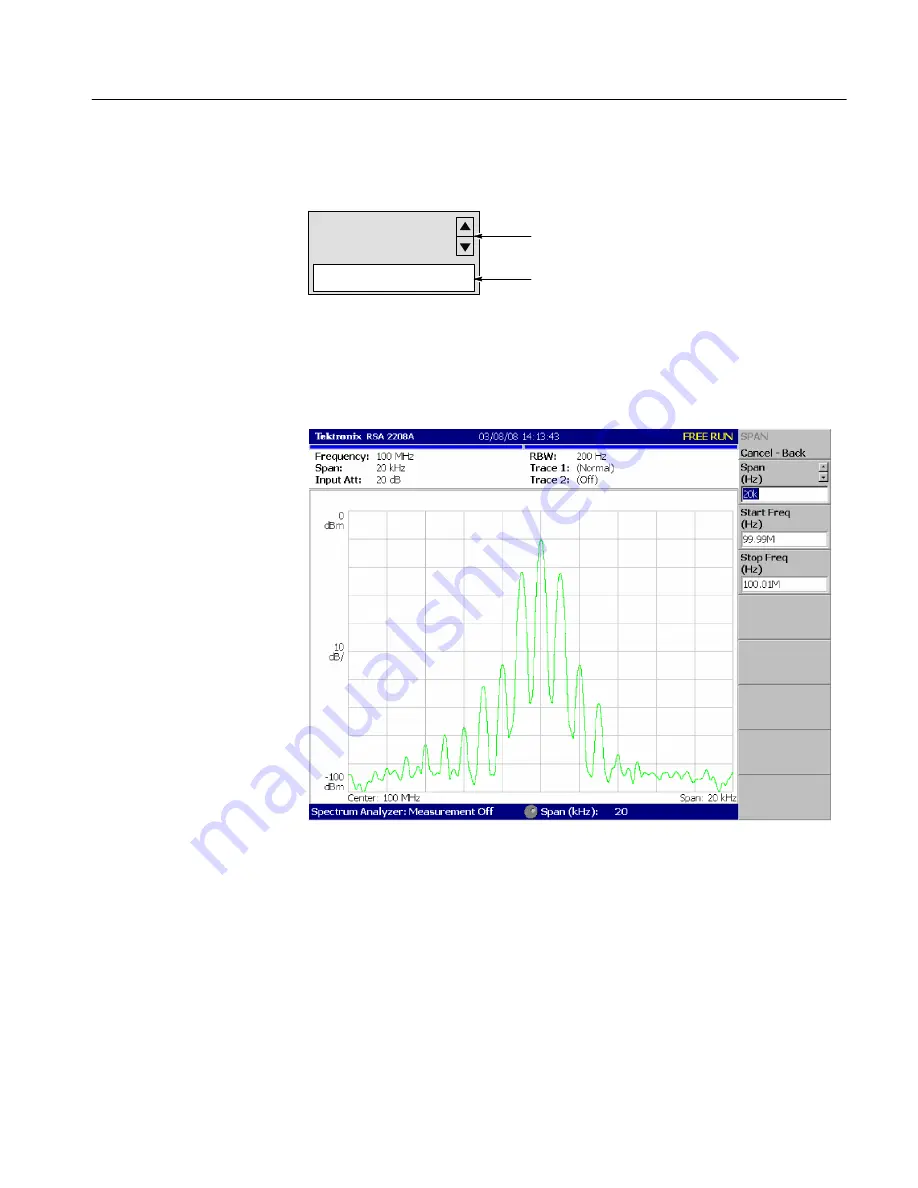 Tektronix RSA2200A User Manual Download Page 91