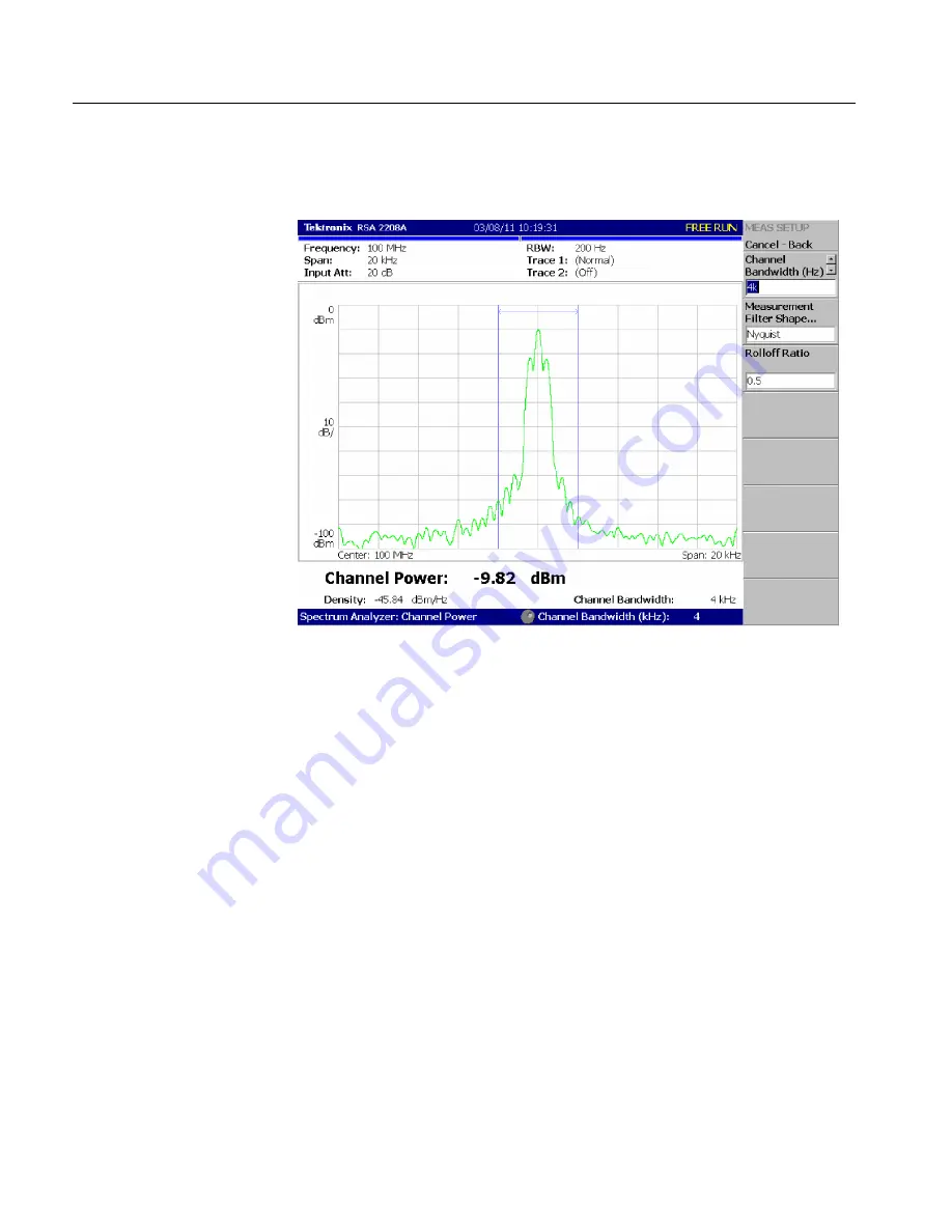 Tektronix RSA2200A User Manual Download Page 126