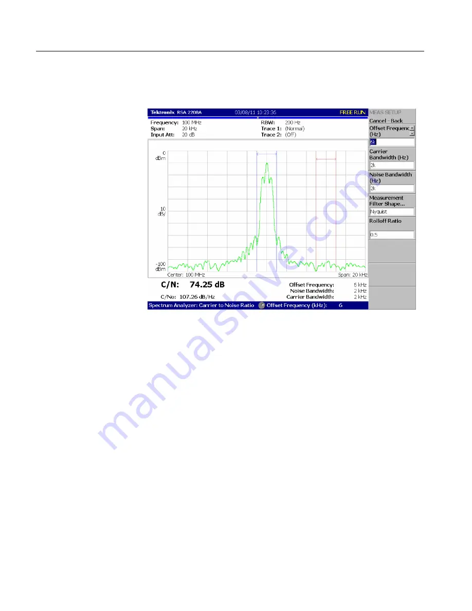 Tektronix RSA2200A Скачать руководство пользователя страница 130