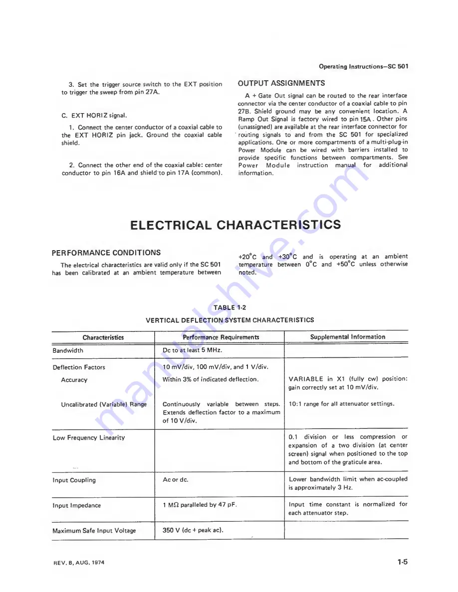 Tektronix SC 501 Instruction Manual Download Page 8