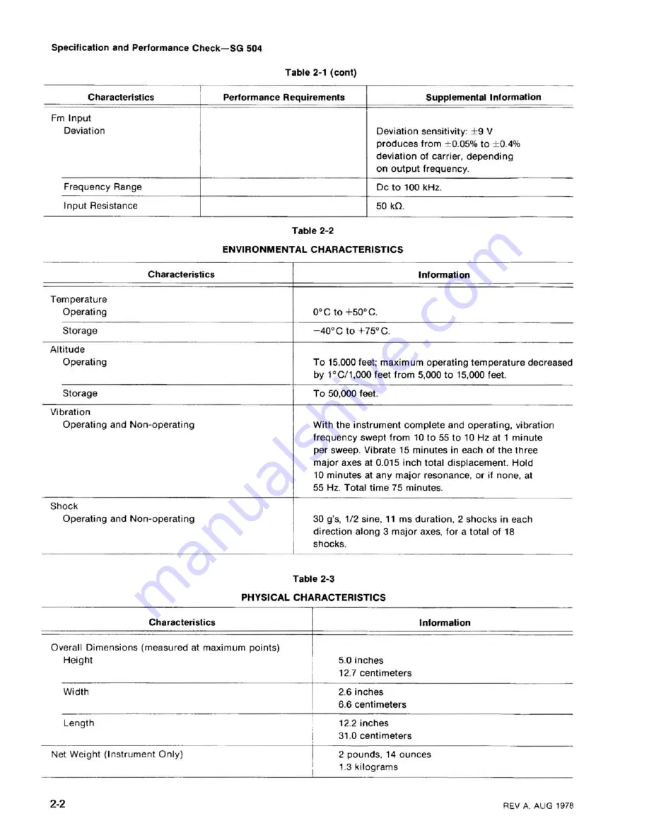 Tektronix SG 504 Instruction Manual Download Page 13