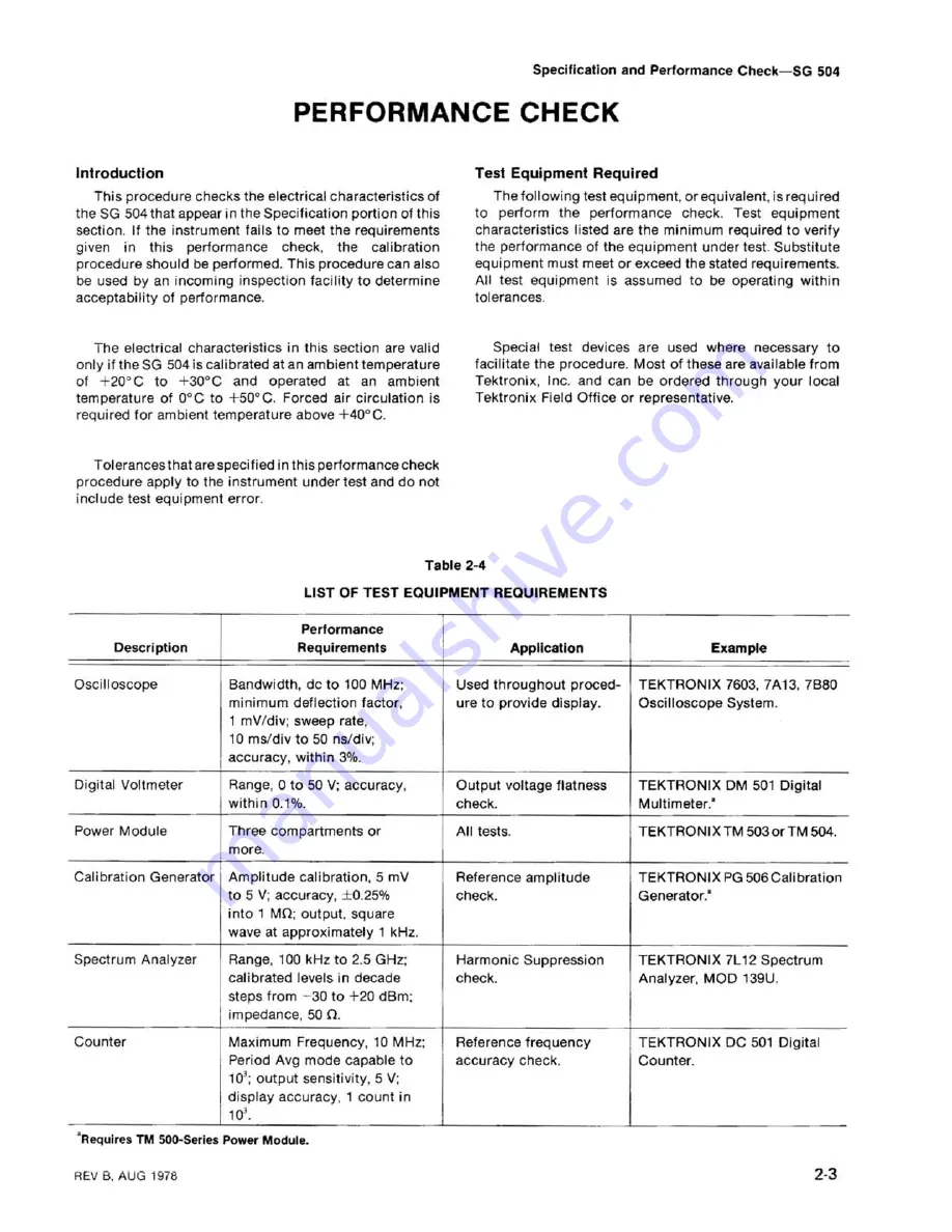 Tektronix SG 504 Instruction Manual Download Page 14