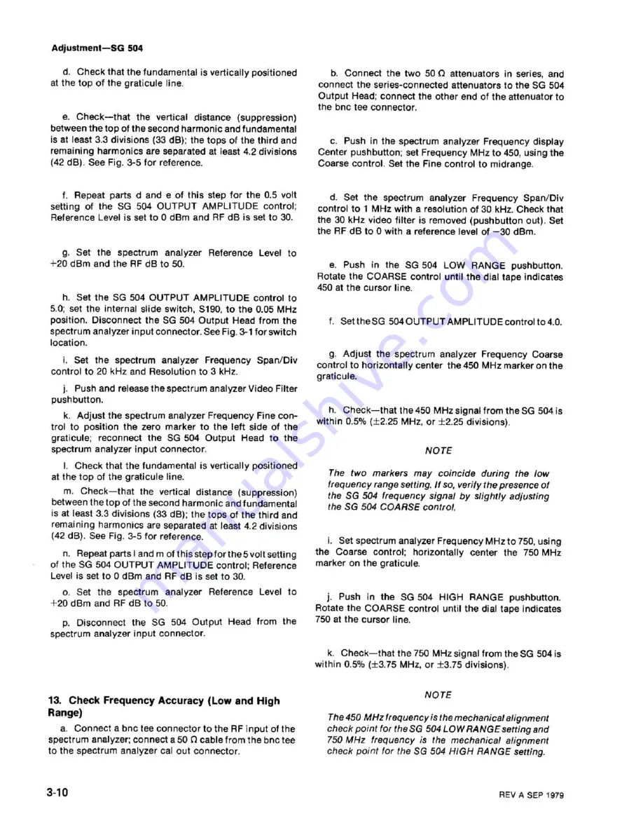 Tektronix SG 504 Instruction Manual Download Page 32