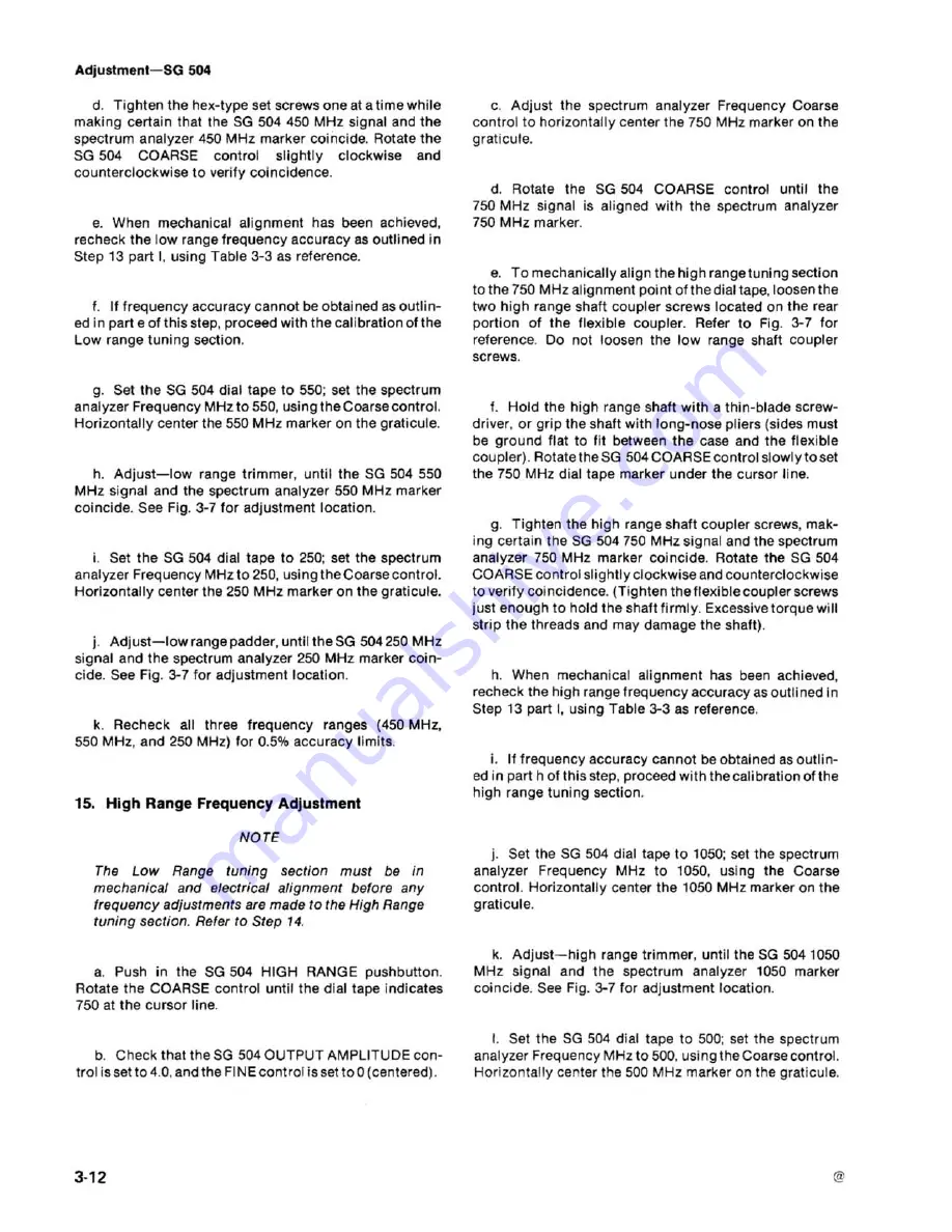 Tektronix SG 504 Instruction Manual Download Page 34