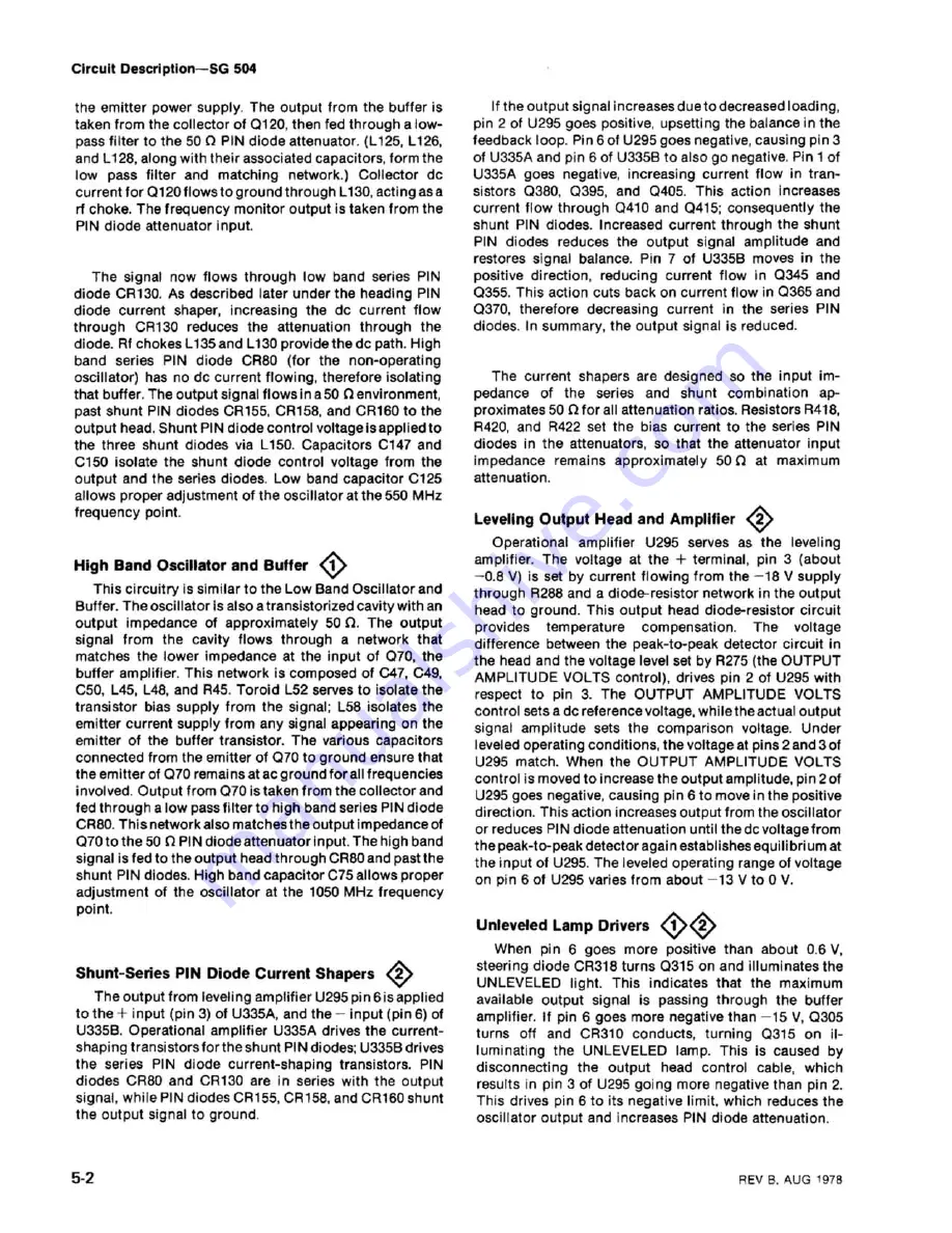 Tektronix SG 504 Instruction Manual Download Page 44