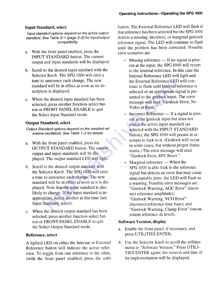 Tektronix SPG 1000 Instruction Manual Download Page 29