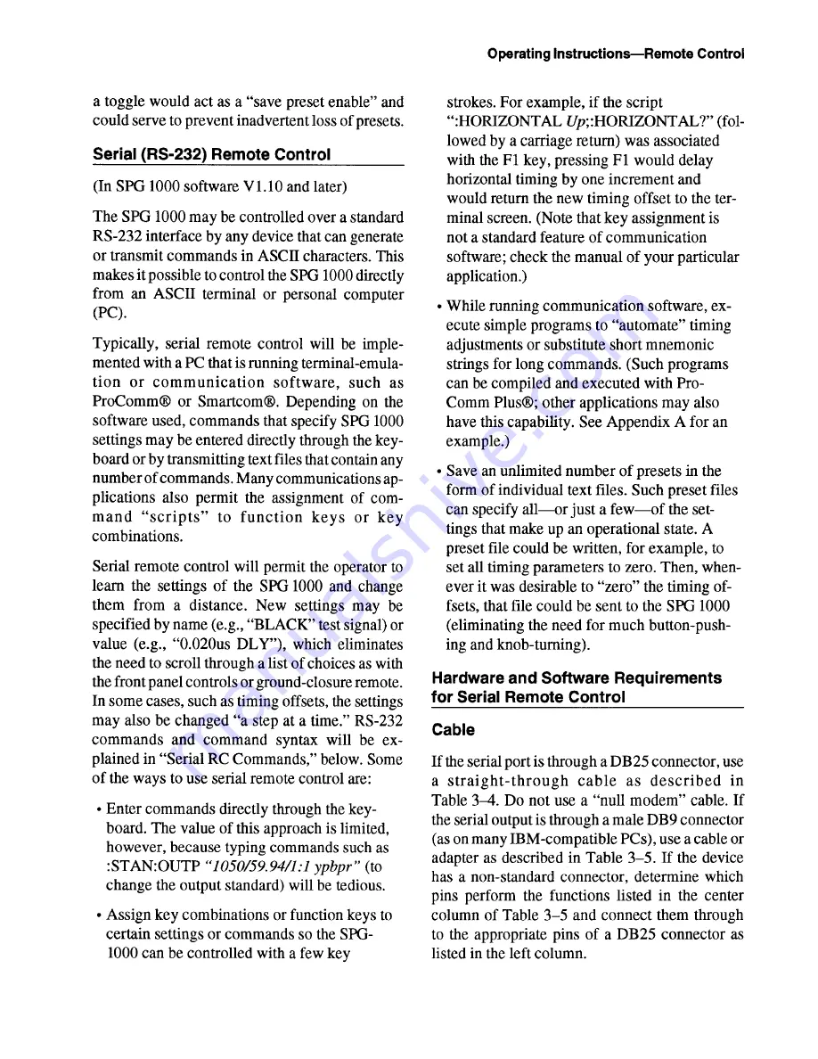 Tektronix SPG 1000 Instruction Manual Download Page 35