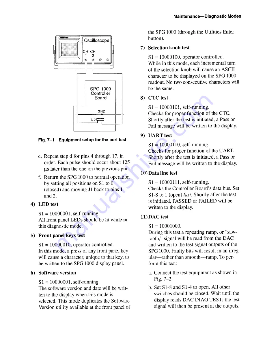 Tektronix SPG 1000 Instruction Manual Download Page 93